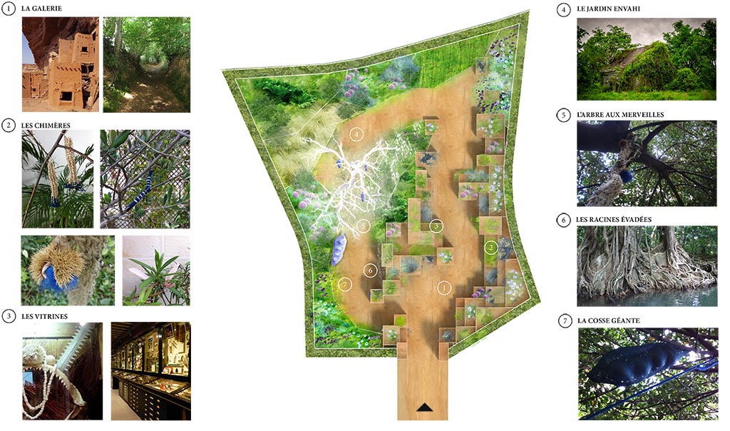 Plan masse du jardin des chimres